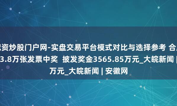 配资炒股门户网-实盘交易平台模式对比与选择参考 合肥已有123.8万张发票中奖  披发奖金3565.85万元_大皖新闻 | 安徽网